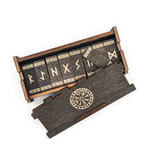 Load image into Gallery viewer, Elder Futhark Rune Staves in Coal