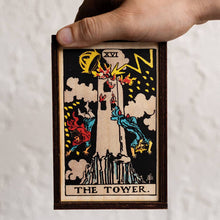Load image into Gallery viewer, Tarot - 16 - The Tower Full Color Stash Box
