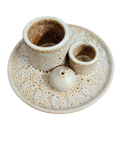 Load image into Gallery viewer, Ceramic Triple-Use Burner (Smudge Stick, Palo Santo, candle & Incense)