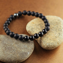 Load image into Gallery viewer, Black Onyx Men's Bracelet for Strong