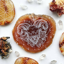 Load image into Gallery viewer, Aries Zodiac Symbol Agate Slices Astrology