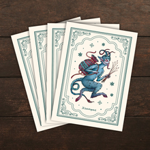 Load image into Gallery viewer, Creepy Krampus Postcards/Christmas Card