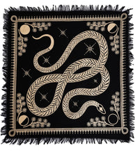 Load image into Gallery viewer, Altar Cloth / Crystal Grid Cloth Black, gold & silver