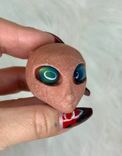 Load image into Gallery viewer, Carved Crystal Alien Skull