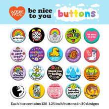 Load image into Gallery viewer, Wokeface Pinback Buttons - Medium size