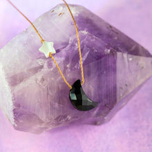 Load image into Gallery viewer, Black Onyx I Love You to the Moon & Back Necklace