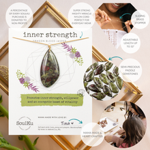 Load image into Gallery viewer, Dragon Blood Touchstone Necklace for Inner Strength