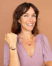 Load image into Gallery viewer, Amethyst Gold Bar Necklace - FEARLESS
