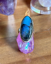 Load image into Gallery viewer, Labradorite Large Ring - Sterling Silver