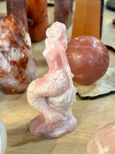 Load image into Gallery viewer, Pink Opal Carved Mermaid