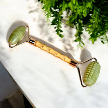 Load image into Gallery viewer, Bamboo Facial Roller Jade Stone