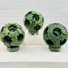 Load image into Gallery viewer, Carved Jade Puzzle Ball