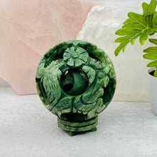 Load image into Gallery viewer, Carved Jade Puzzle Ball