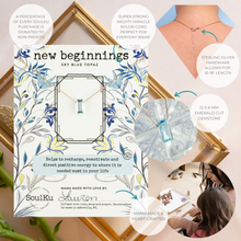 Load image into Gallery viewer, Sky Blue Topaz Refined Necklace for New Beginnings