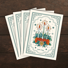 Load image into Gallery viewer, Yule Log Postcards/Christmas Cards