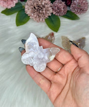 Load image into Gallery viewer, Flower Agate Butterflies Flat Back