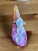 Load image into Gallery viewer, Rainbow Moonstone Small Ring - Sterling Silver