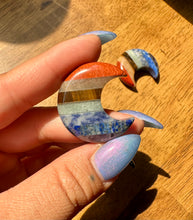 Load image into Gallery viewer, Small Crystal Carved Moons