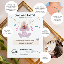 Load image into Gallery viewer, Rhodonite and Pearl Goddess Necklace