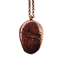 Load image into Gallery viewer, Tiger Eye Carved Skull Necklace
