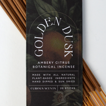 Load image into Gallery viewer, Golden Dusk Amber and Citrus Botanical Incense Sticks