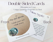 Load image into Gallery viewer, Thin Moss Agate Teardrop Earrings