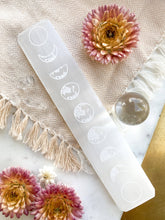 Load image into Gallery viewer, "Moon Phase" Selenite Crystal Rectangle