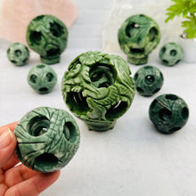 Load image into Gallery viewer, Carved Jade Puzzle Ball