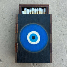 Load image into Gallery viewer, Matches • Evil Eye Wooden Matchboxes•
