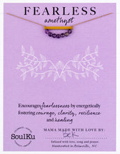 Load image into Gallery viewer, Amethyst Gold Bar Necklace - FEARLESS