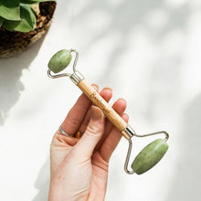 Load image into Gallery viewer, Bamboo Facial Roller Jade Stone