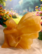 Load image into Gallery viewer, Orange Calcite Fairy Carving - Jumbo
