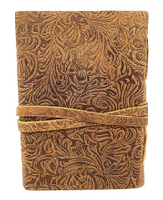Load image into Gallery viewer, Brown Soft Leather Floral Print Journal 5x7"