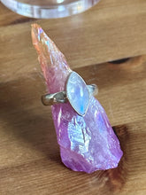 Load image into Gallery viewer, Rainbow Moonstone Small Ring - Sterling Silver