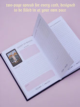 Load image into Gallery viewer, Linen Hardcover Tarot Workbook: Mystical edition - Cosmic Valeria