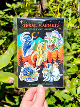 Load image into Gallery viewer, Creature Magnet Set - Feral Nature PNW Raven Slug Raccoon