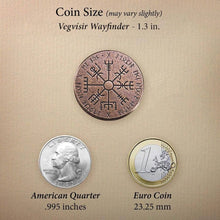 Load image into Gallery viewer, Vegvisir Wayfinder Bronze or Silver Coin: Bronze