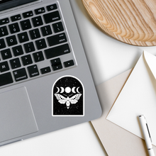 Load image into Gallery viewer, Moth Moon Phase Sticker 3"