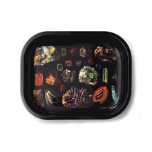 Load image into Gallery viewer, Black Metal Gems & Crystals Tray
