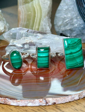 Load image into Gallery viewer, Malachite Sterling Silver Rings