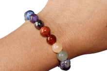 Load image into Gallery viewer, 7 Chakra w/ hematite Bracelet
