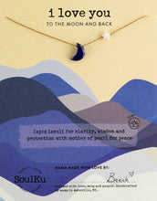 Load image into Gallery viewer, Lapis Lazuli I Love You To The Moon & Back Necklace