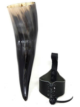 Load image into Gallery viewer, Authentic Medieval Viking Drinking Horn