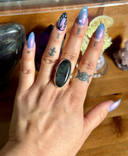 Load image into Gallery viewer, Labradorite Large Ring - Sterling Silver
