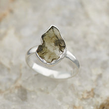 Load image into Gallery viewer, Sterling Silver Moldavite Rings
