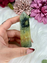 Load image into Gallery viewer, Prehnite with Epidote tower