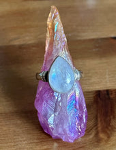 Load image into Gallery viewer, Rainbow Moonstone Small Ring - Sterling Silver