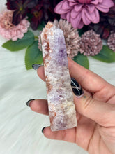 Load image into Gallery viewer, Amethyst Flower Agate Druzy Tower
