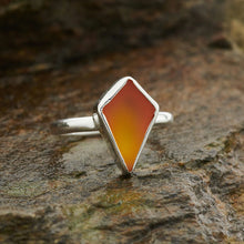 Load image into Gallery viewer, Gemstone Shield / Kite Sterling Silver Rings