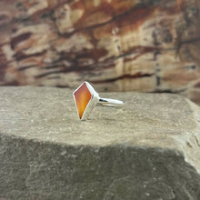 Load image into Gallery viewer, Gemstone Shield / Kite Sterling Silver Rings